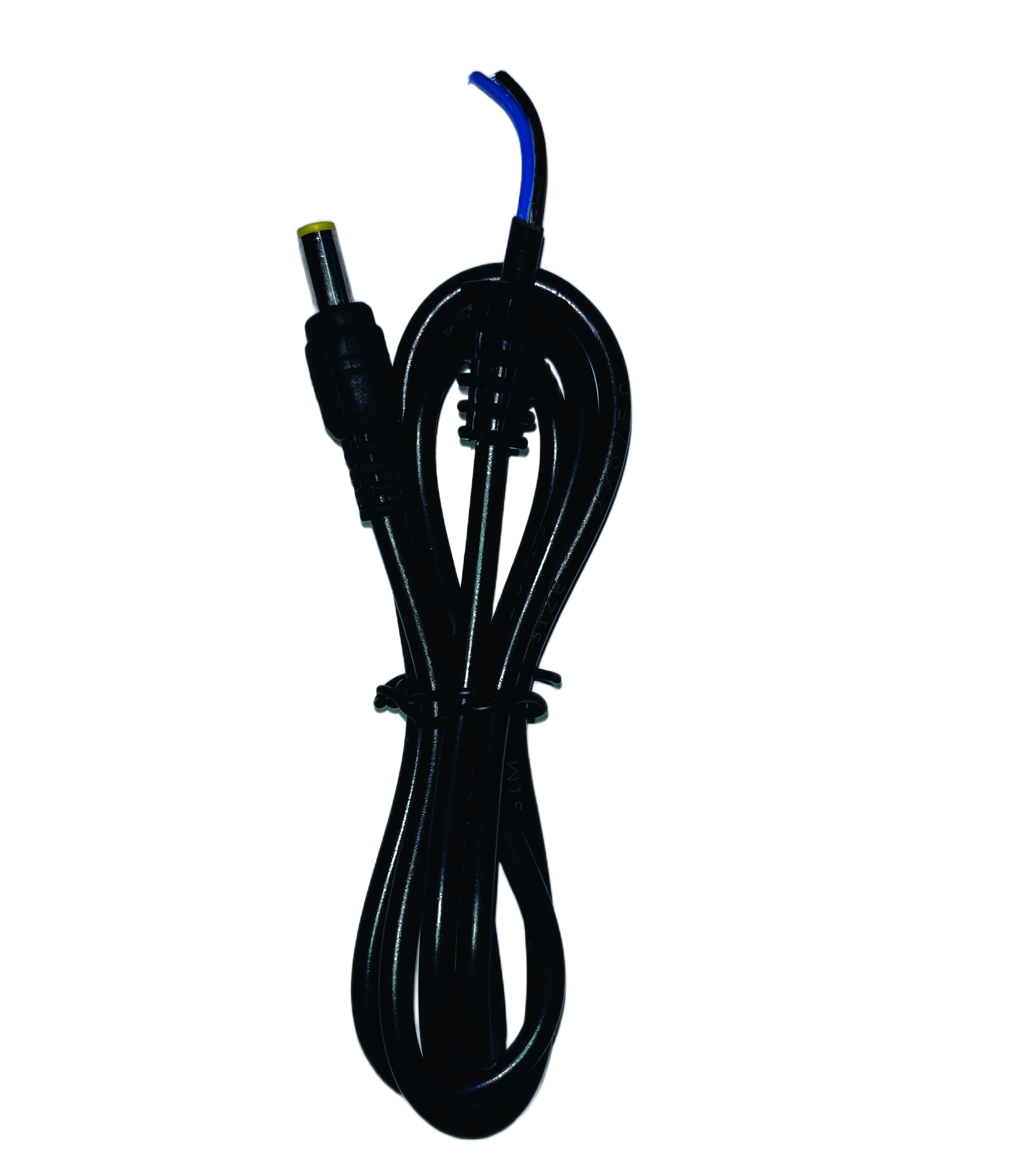 فیش آداپتور نری سیم دار 100cm دارای سیم گیر (گلند دار ، سرصاف استاندارد 5.5mm )